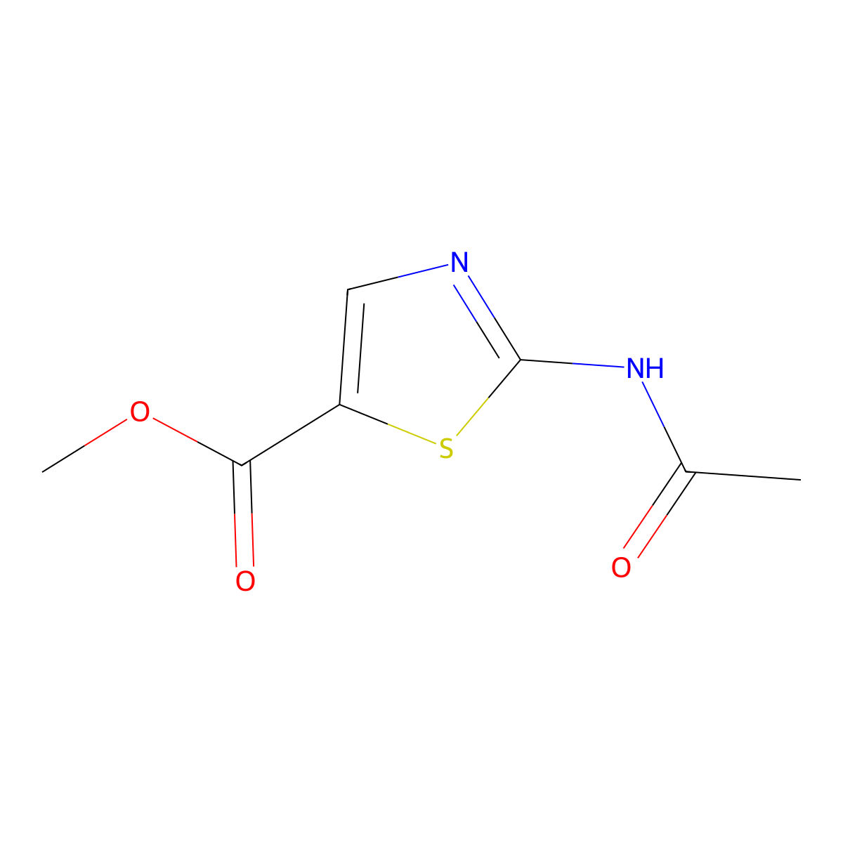 2-Acetylamino-5-thiazolecarboxylic acid methyl ester molecular structure, CAS 1174534-36-1