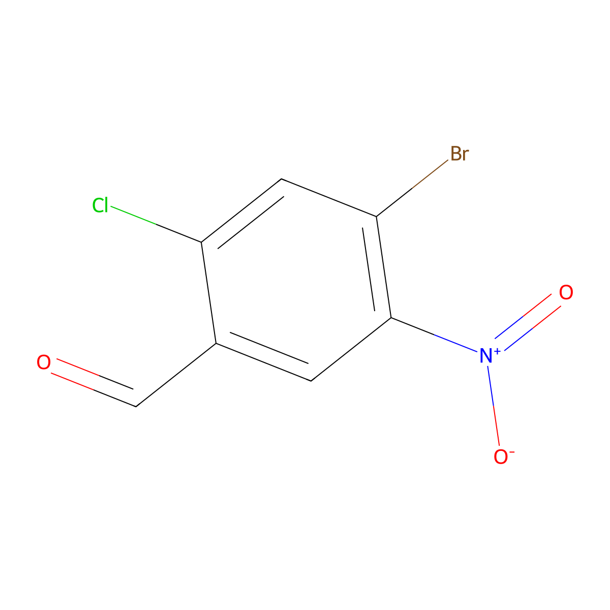 4-Bromo-2-chloro-5-nitrobenzaldehyde molecular structure, CAS 1174534-43-0
