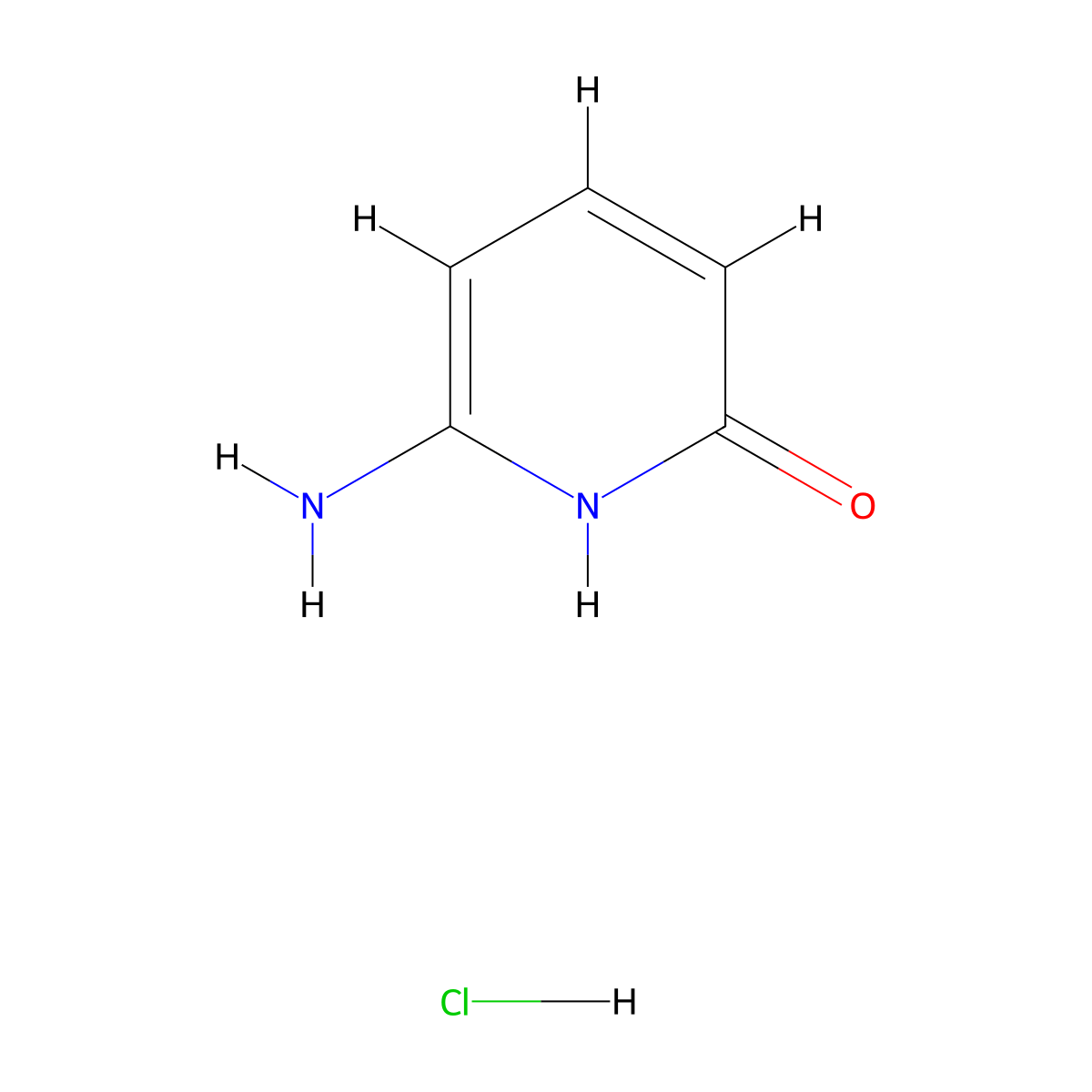 6-Aminopyridin-2-ol hydrochloride molecular structure, CAS 1174534-46-3
