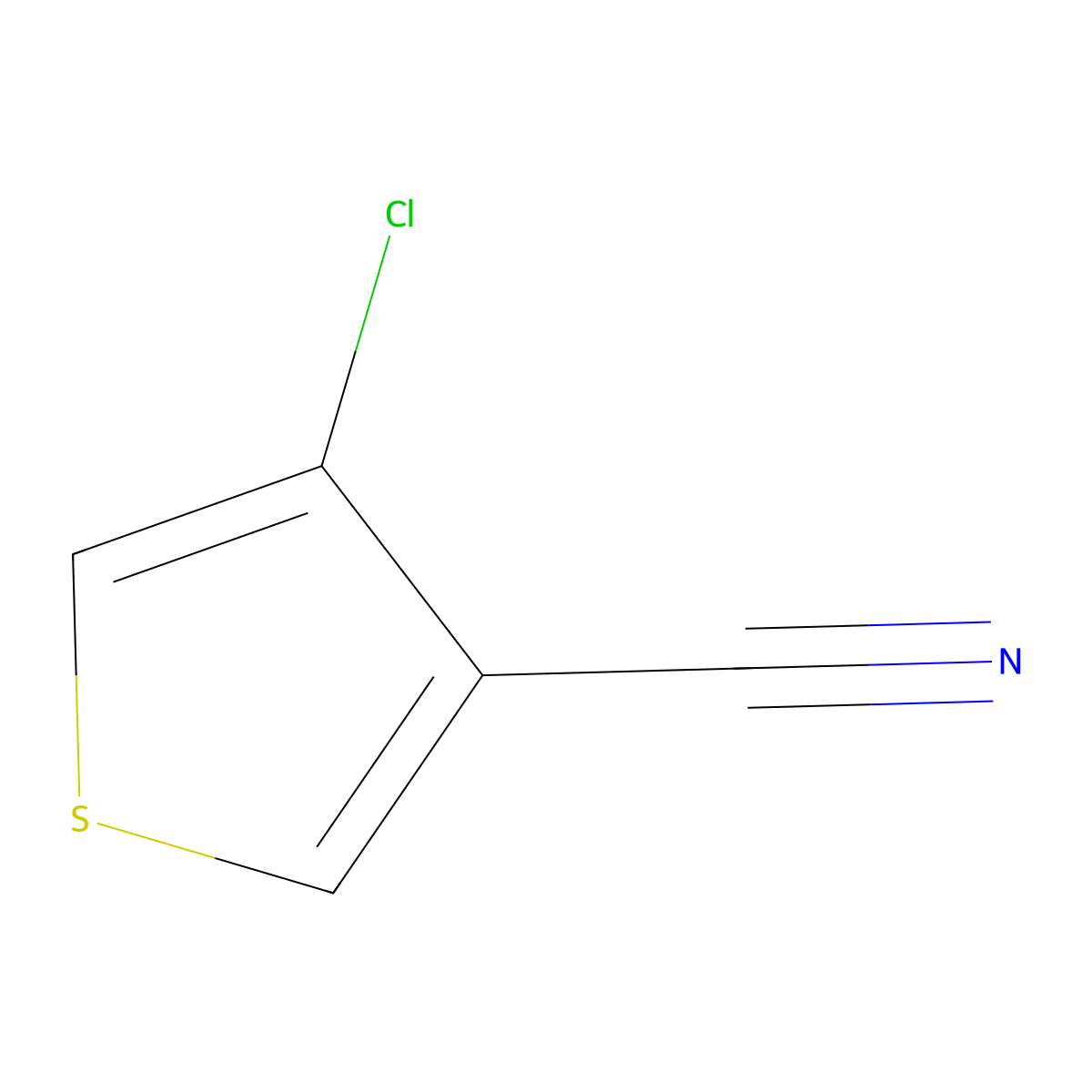 4-Chlorothiophene-3-carbonitrile molecular structure, CAS 1174535-30-8