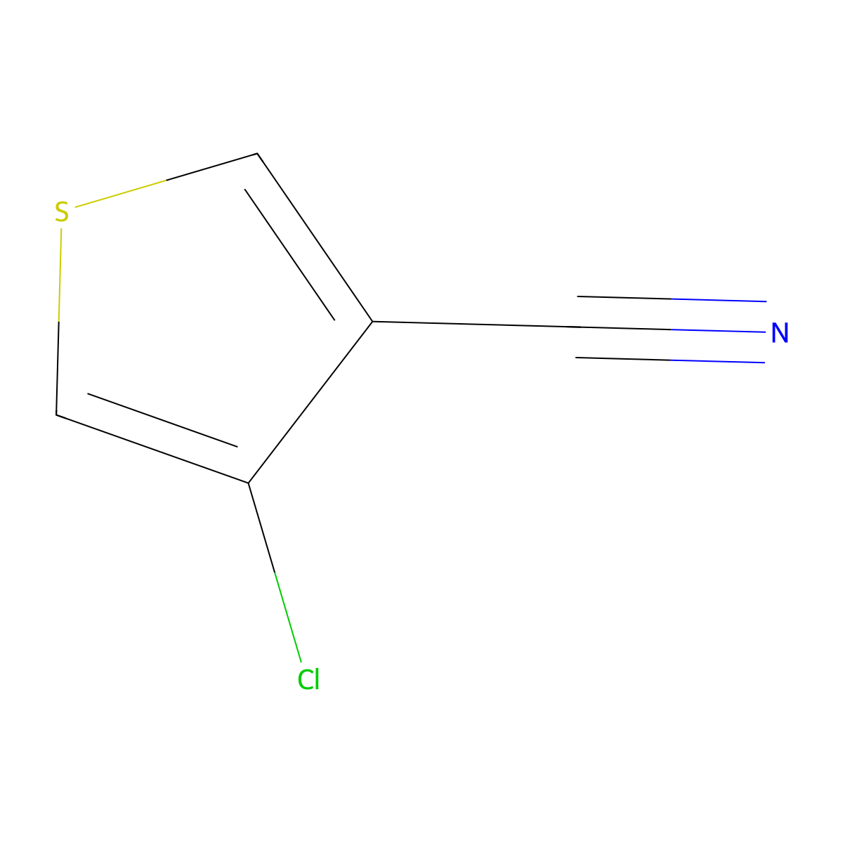 4-Chlorothiophene-3-carbonitrile molecular structure, CAS 1174535-30-8