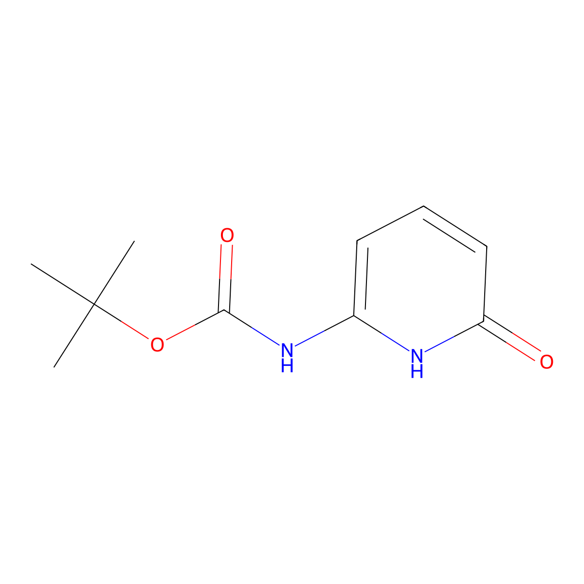 tert-butyl N-(6-hydroxypyridin-2-yl)carbamate molecular structure, CAS 1174536-15-2