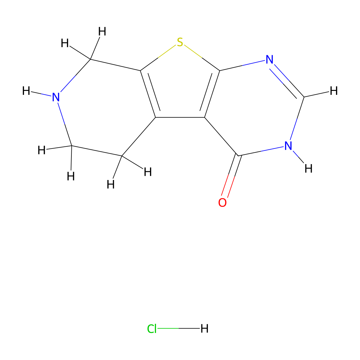 8-Thia-4,6,11-triazatricyclo[7.4.0.02,7]trideca-1(9),2(7),5-trien-3-one;hydrochloride molecular structure, CAS 1174538-47-6