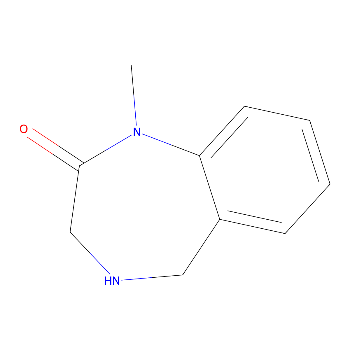 1-methyl-2,3,4,5-tetrahydro-1H-1,4-benzodiazepin-2-one molecular structure, CAS 1174568-32-1
