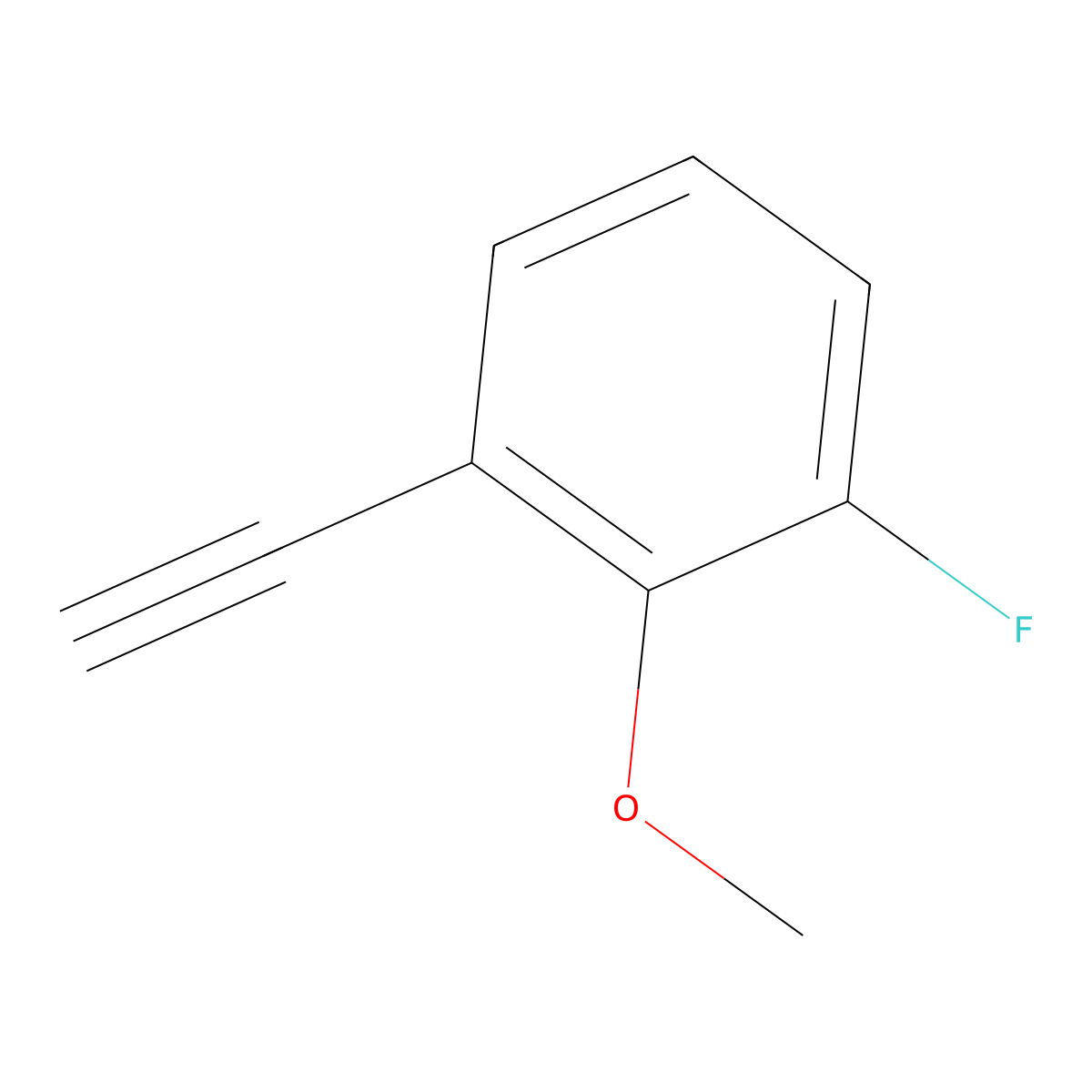 1-Ethynyl-3-fluoro-2-methoxy-benzene molecular structure, CAS 1174572-35-0
