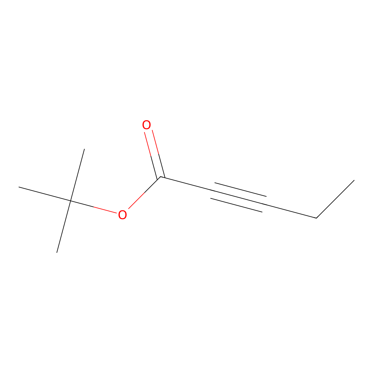 Tert-butyl pent-2-ynoate molecular structure, CAS 1174575-25-7
