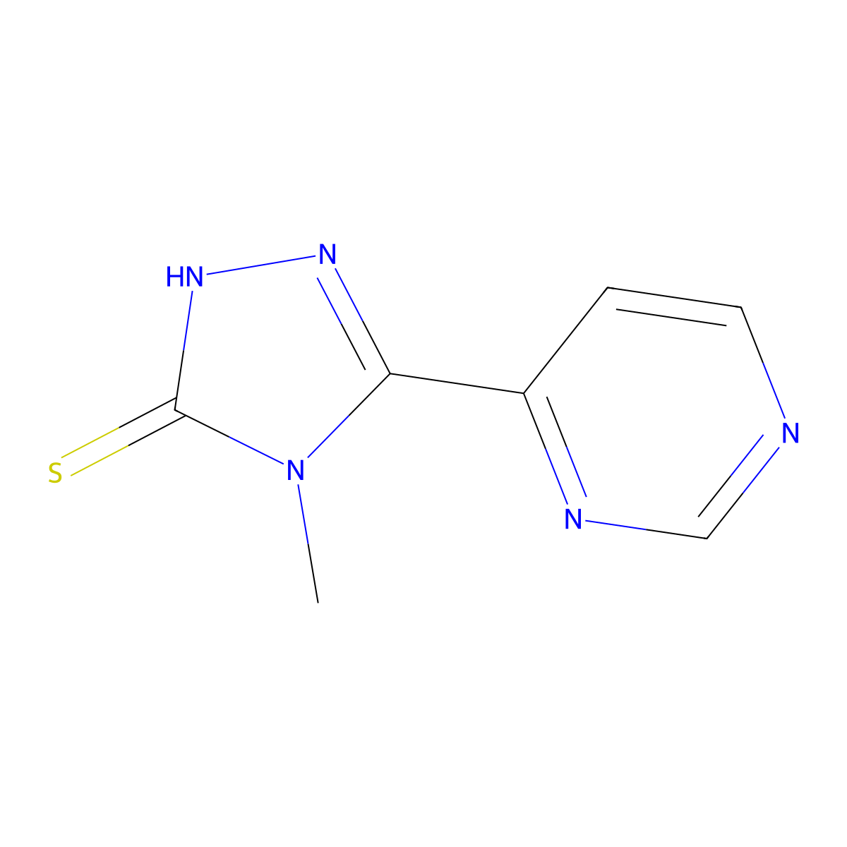 4-Methyl-5-(pyrimidin-4-yl)-4H-1,2,4-triazole-3-thiol molecular structure, CAS 1174579-88-4