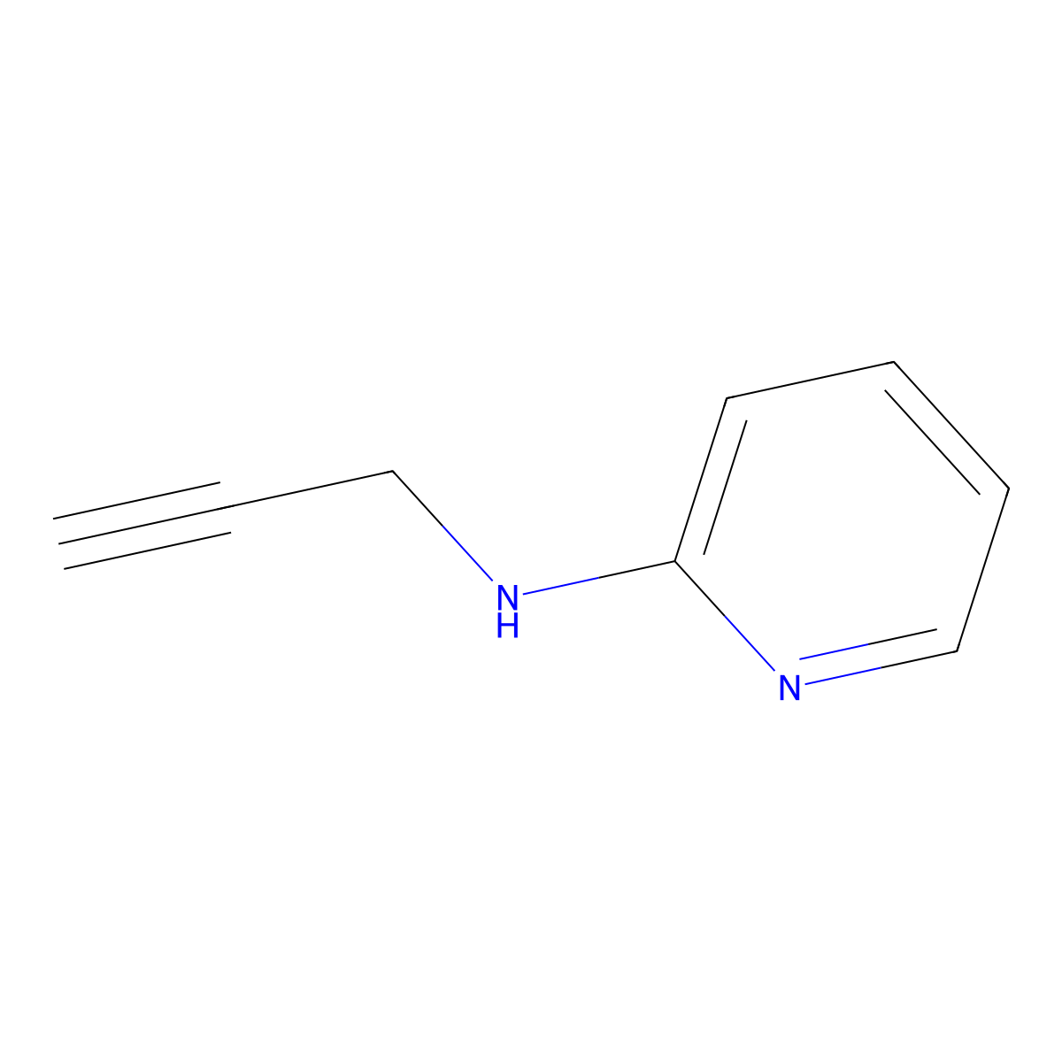 N-prop-2-ynylpyridin-2-amine molecular structure, CAS 117459-95-7