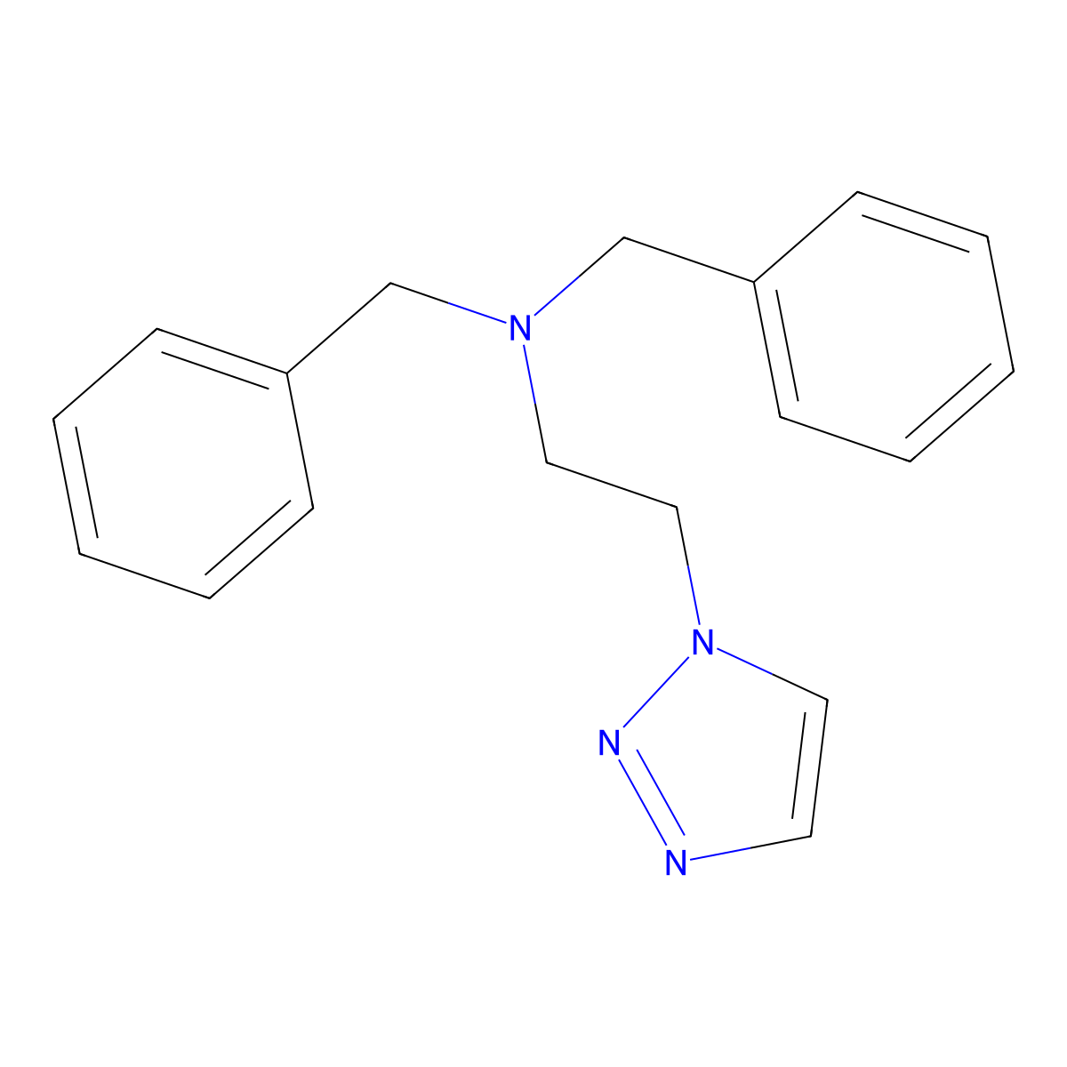 N,N-dibenzyl-2-(1H-1,2,3-triazol-1-yl)ethan-1-amine molecular structure, CAS 1174644-17-7