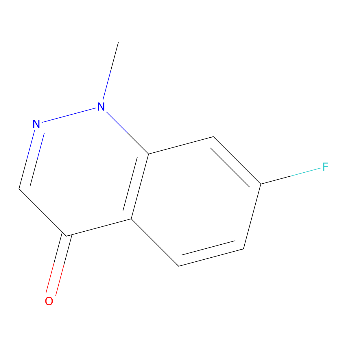7-Fluoro-1-methyl-1,4-dihydrocinnolin-4-one molecular structure, CAS 1174644-27-9