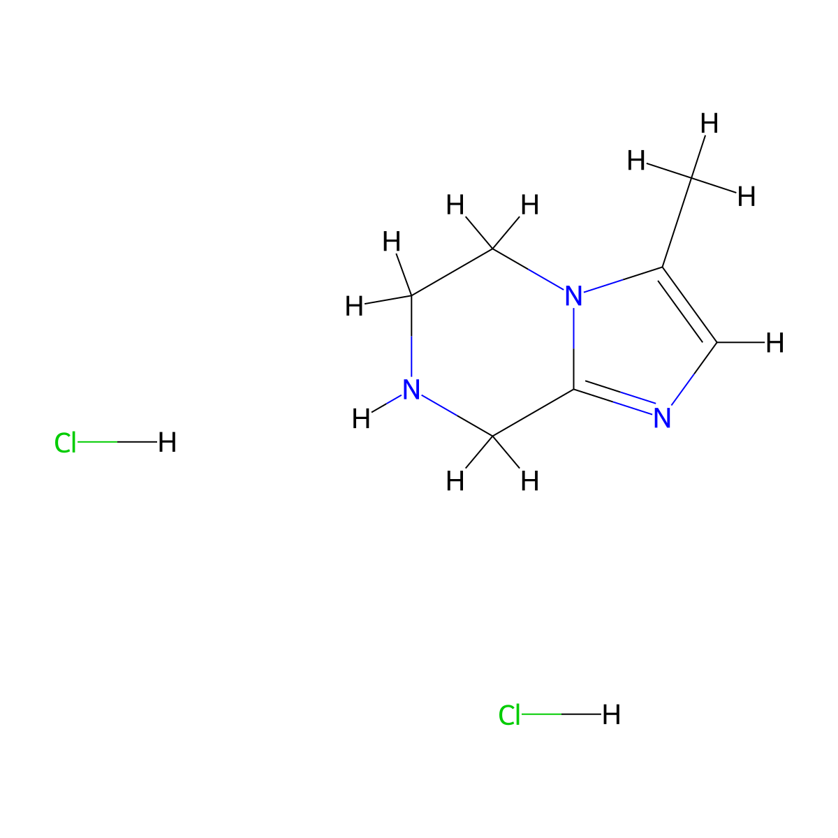 3-methyl-5H,6H,7H,8H-imidazo[1,2-a]pyrazine dihydrochloride molecular structure, CAS 1174644-34-8