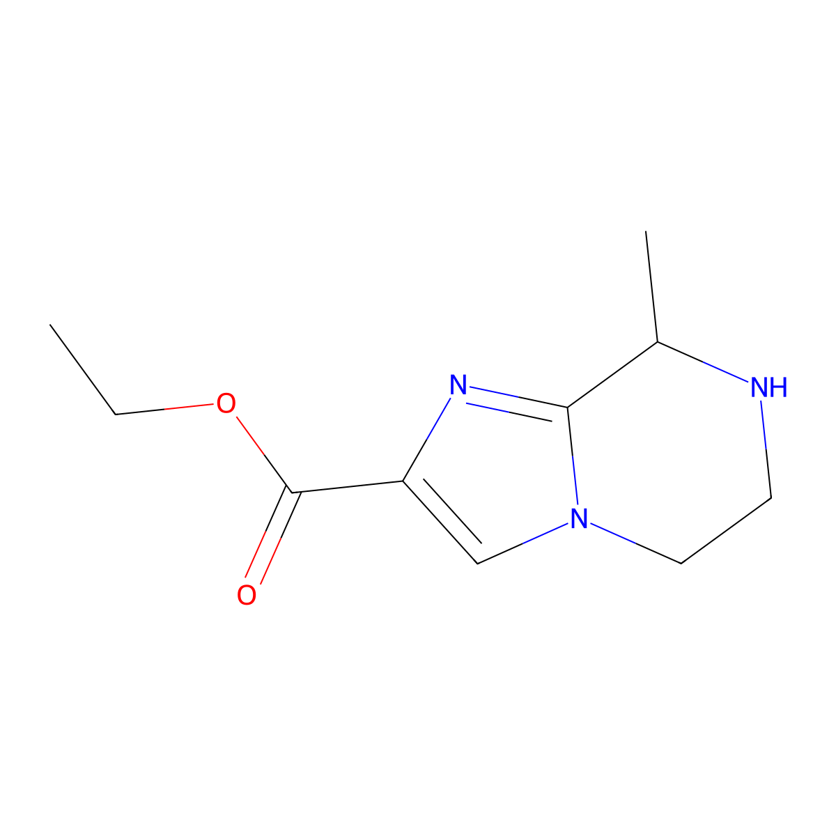 Ethyl 8-methyl-5,6,7,8-tetrahydroimidazo[1,2-a]pyrazine-2-carboxylate molecular structure, CAS 1174644-62-2