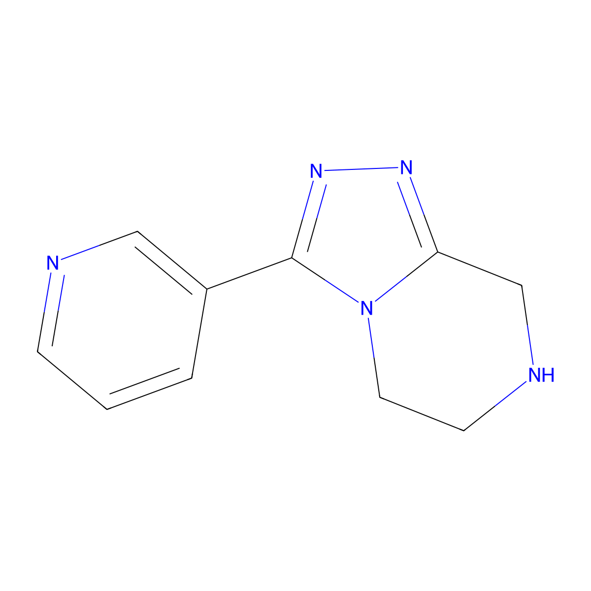 3-{5H,6H,7H,8H-[1,2,4]triazolo[4,3-a]pyrazin-3-yl}pyridine molecular structure, CAS 1174647-37-0
