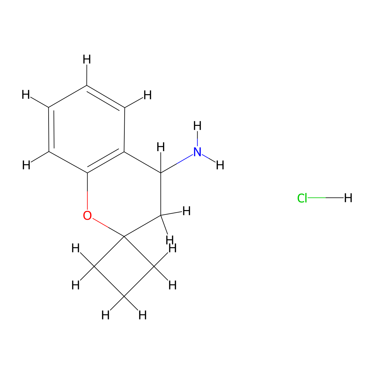 Spiro[chroman-2,1'-cyclobutan]-4-amine hcl molecular structure, CAS 1174658-39-9