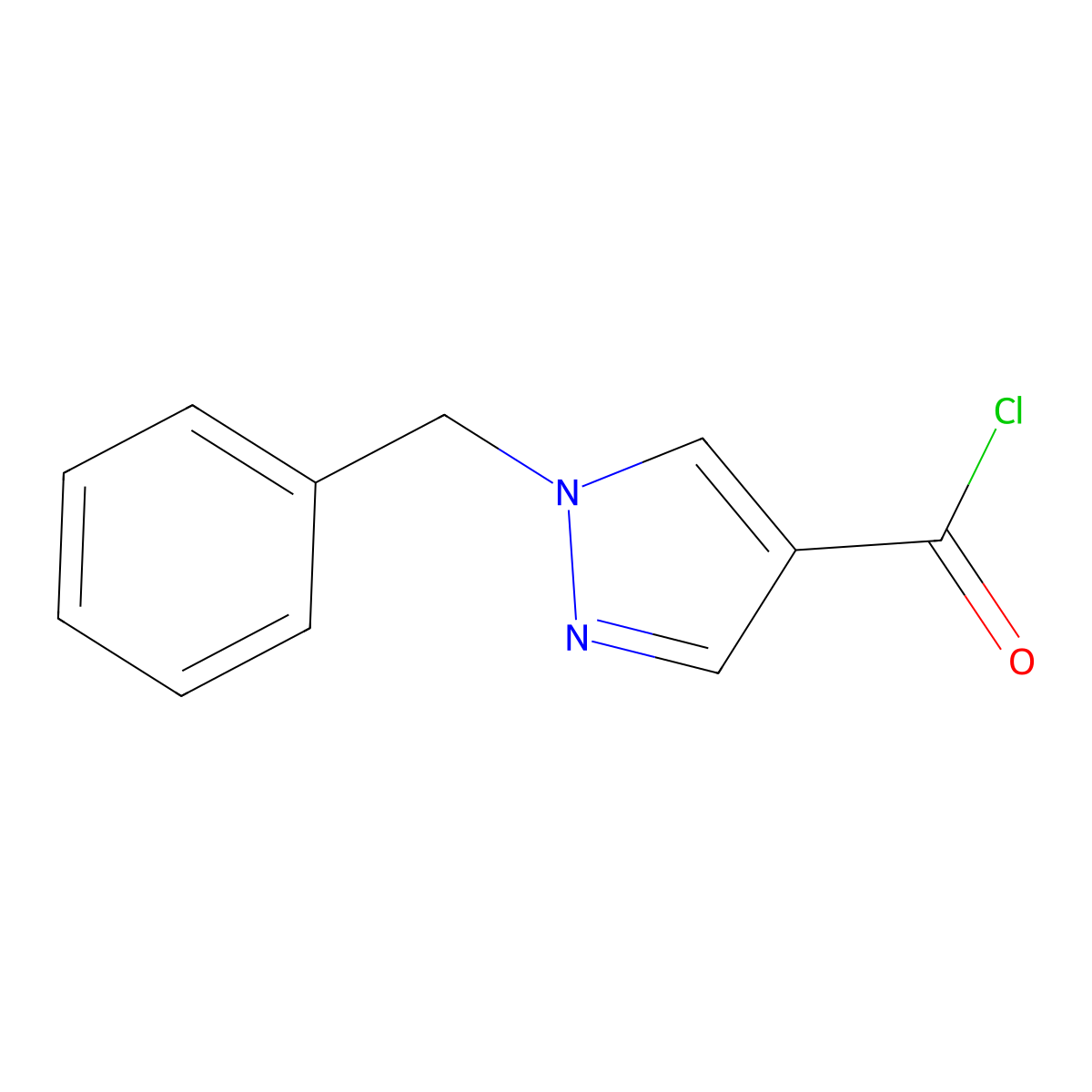 1-Benzyl-1H-pyrazole-4-carbonyl chloride molecular structure, CAS 1174665-95-2