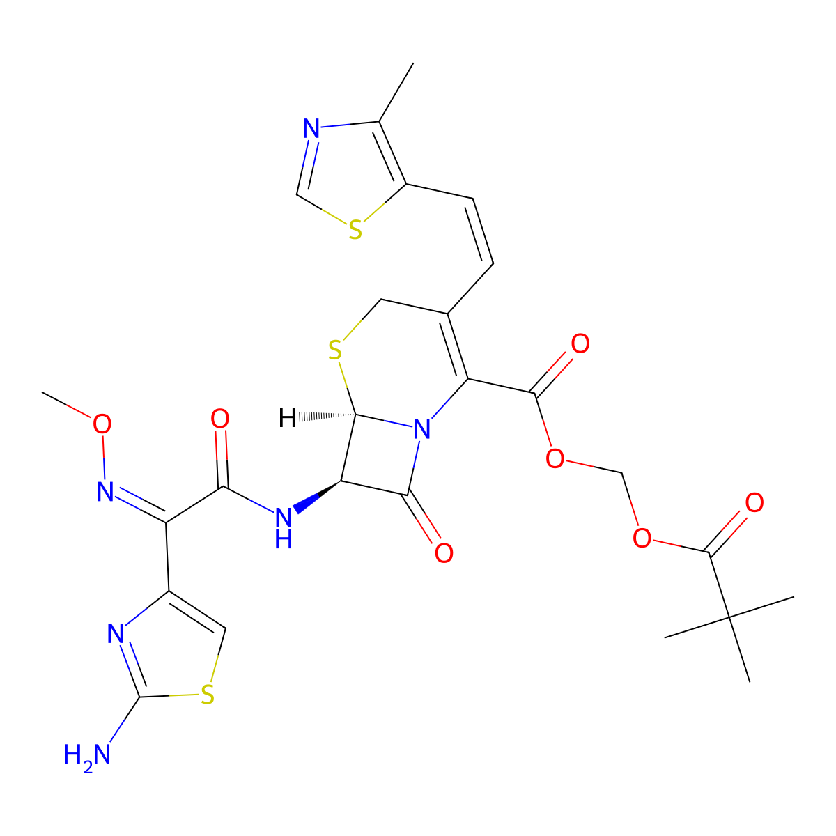Cefditoren Pivoxil molecular structure, CAS 117467-28-4