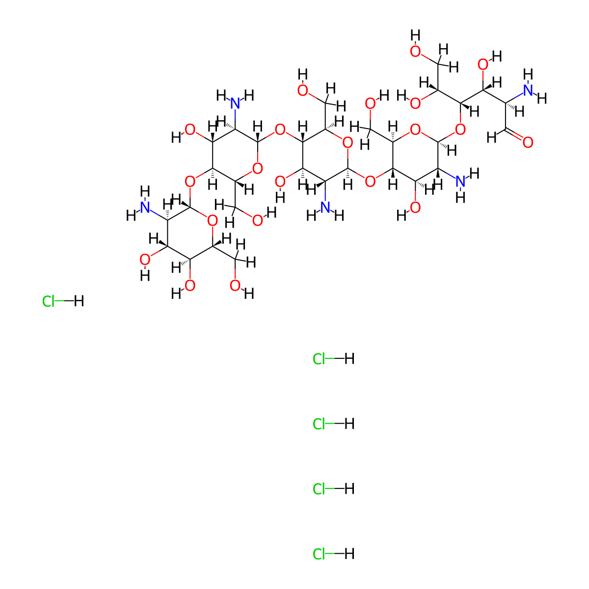 Chitopentaose Pentahydrochloride molecular structure, CAS 117467-64-8