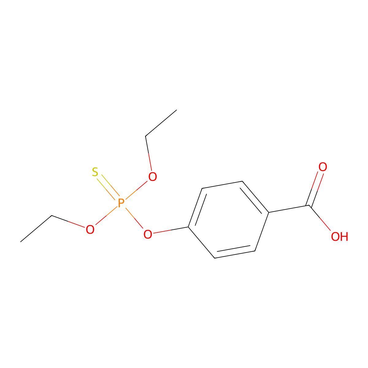 4-[(Diethoxyphosphinothioyl)oxy]benzoic acid molecular structure, CAS 1174676-19-7