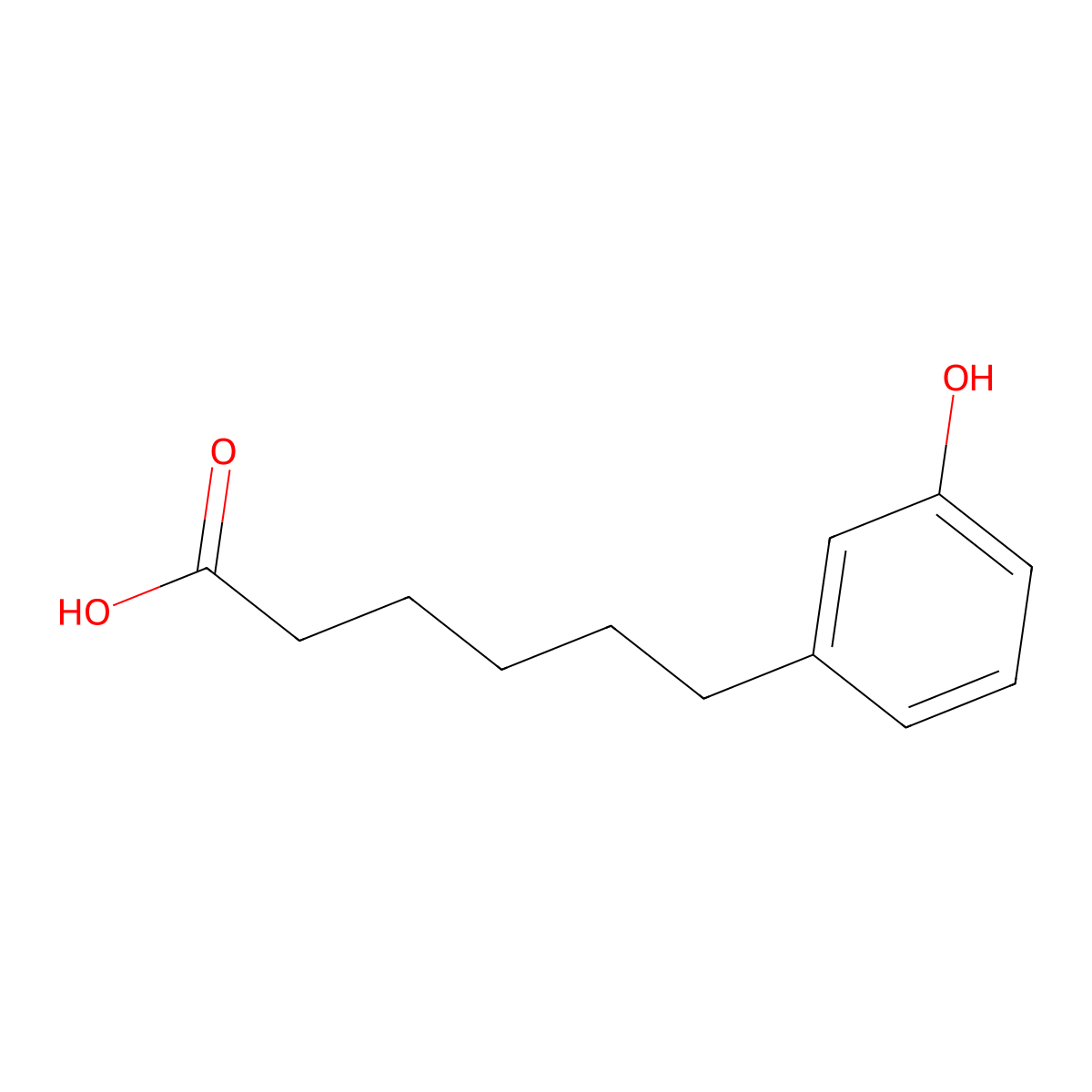 6-(3-Hydroxyphenyl)hexanoic acid molecular structure, CAS 1174677-13-4