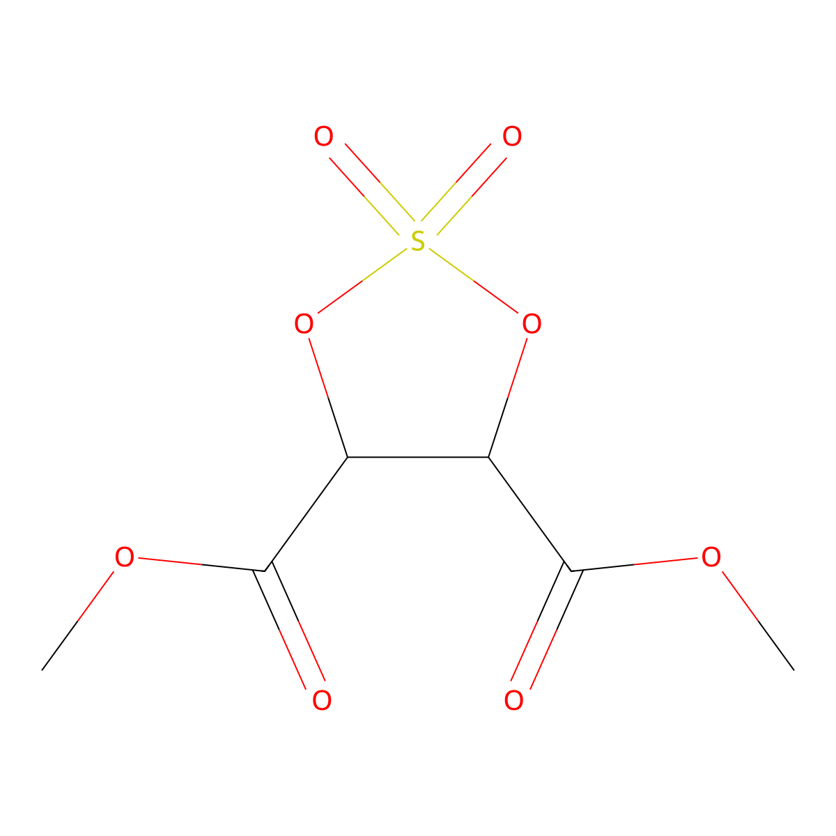 (4R,5R)-Dimethyl 1,3,2-dioxathiolane-4,5-dicarboxylate 2,2-dioxide molecular structure, CAS 117470-90-3