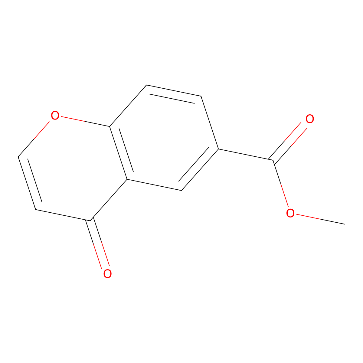 methyl 4-oxo-4H-chromene-6-carboxylate molecular structure, CAS 1174710-07-6