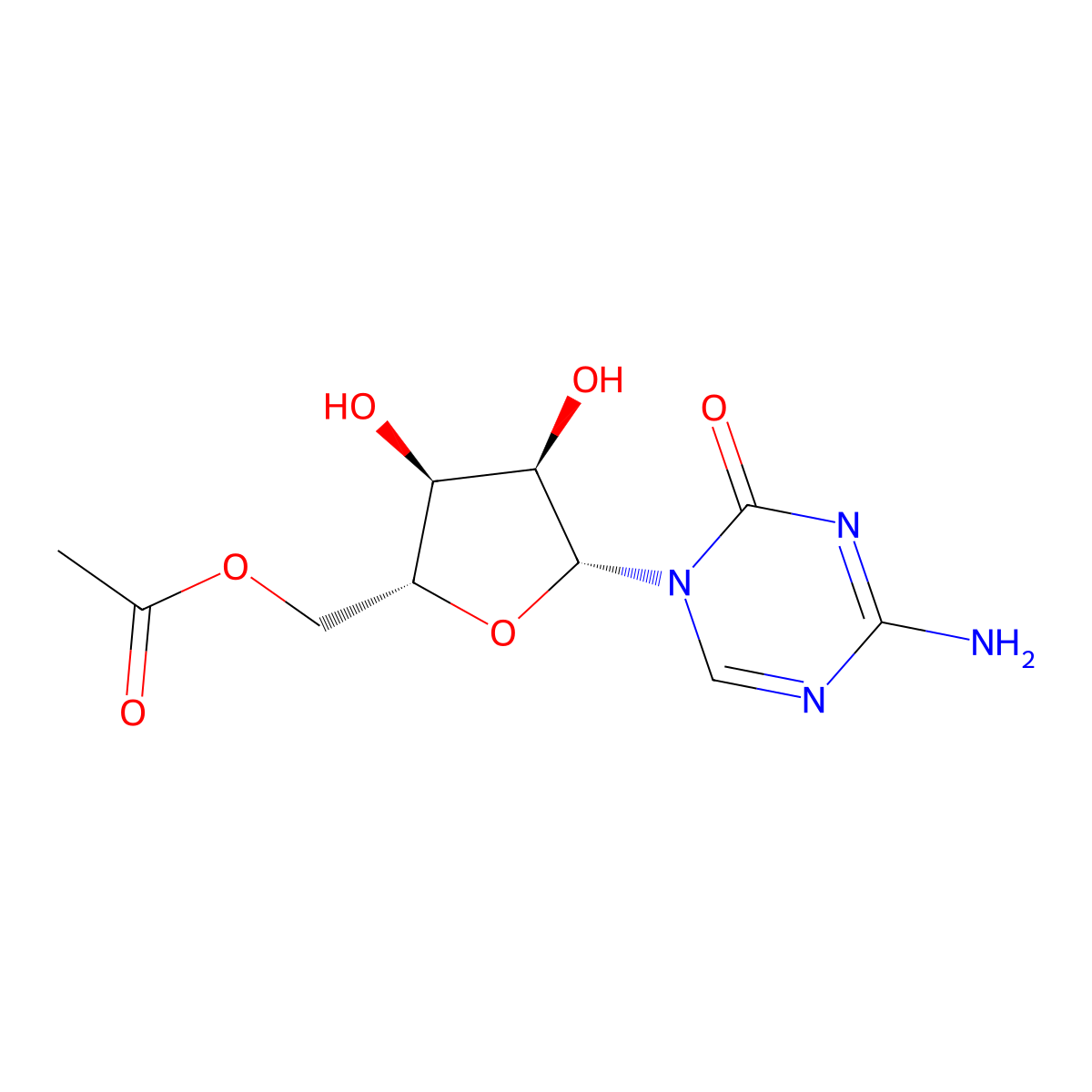 1-(5-O-Acetyl-b-D-ribofuranosyl)-4-amino-1,3,5-triazin-2(1H)-one molecular structure, CAS 1174733-90-4