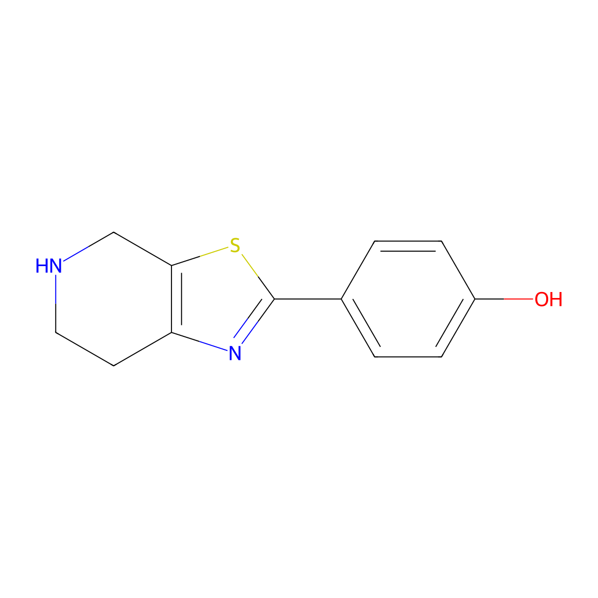 4-(4,5,6,7-Tetrahydrothiazolo[5,4-C]pyridin-2-YL)phenol molecular structure, CAS 1174738-34-1