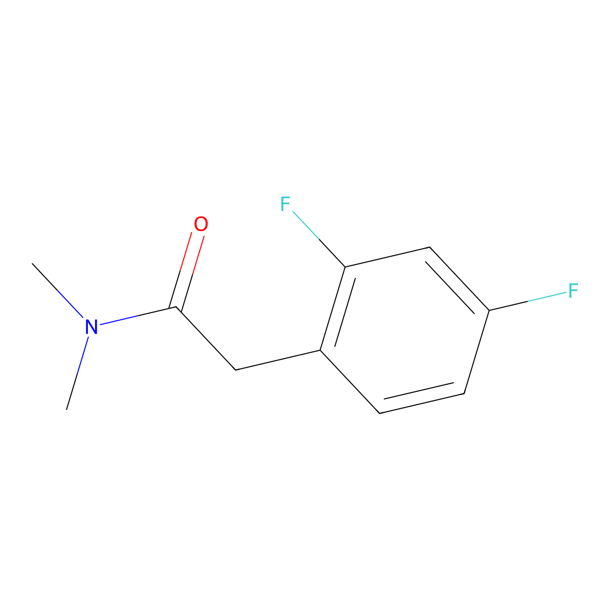 2,4-Difluoro-N,N-dimethylbenzeneacetamide molecular structure, CAS 1174745-58-4
