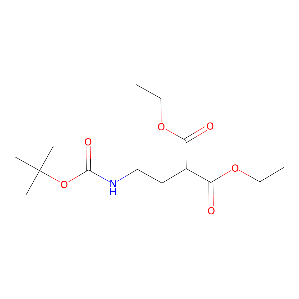 2-(2-Boc-aminoethyl)-malonic acid diethyl ester molecular structure, CAS 1174751-92-8