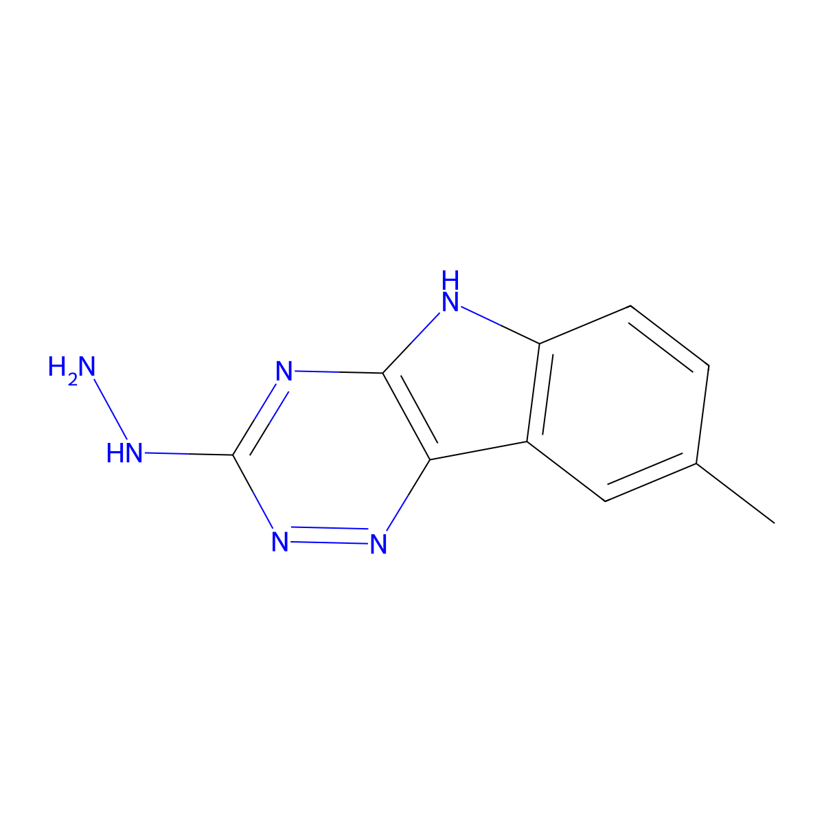 3-hydrazinyl-8-methyl-5H-[1,2,4]triazino[5,6-b]indole molecular structure, CAS 117480-53-2