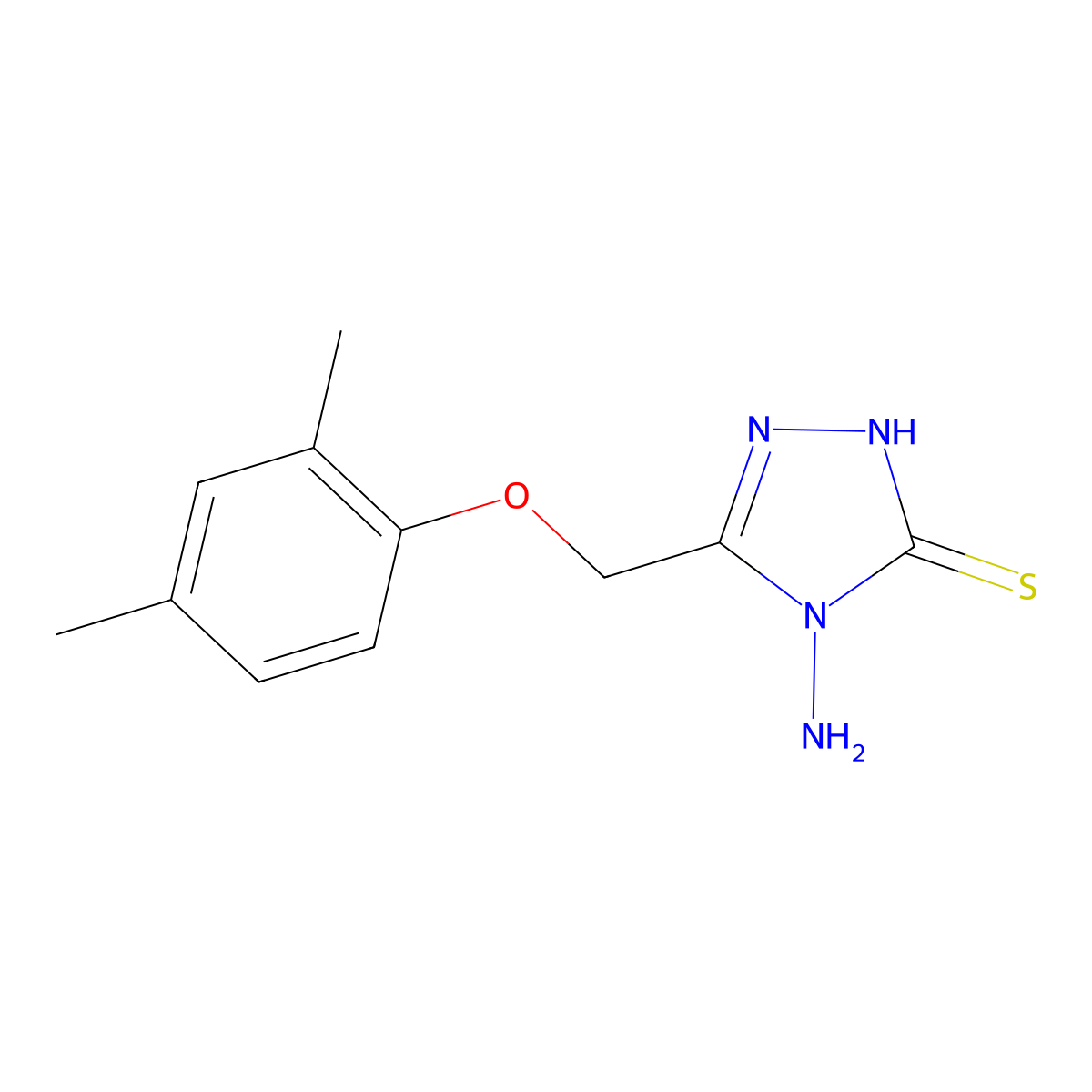 4-amino-5-[(2,4-dimethylphenoxy)methyl]-4H-1,2,4-triazole-3-thiol molecular structure, CAS 117480-89-4