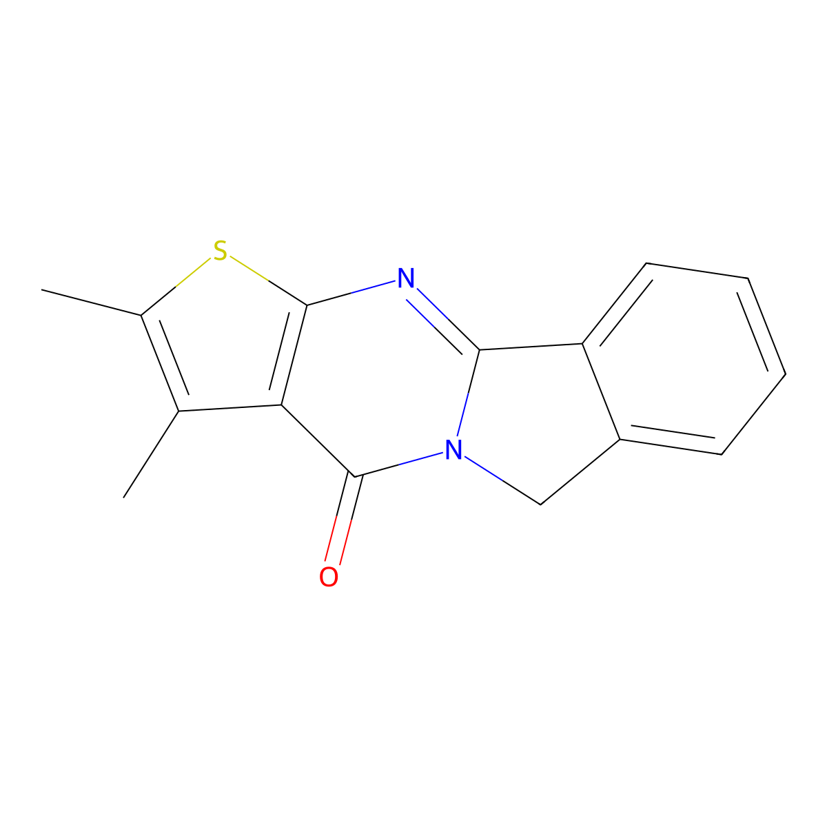2,3-dimethylthieno[2',3':4,5]pyrimido[2,1-a]isoindol-4(6H)-one molecular structure, CAS 117481-12-6