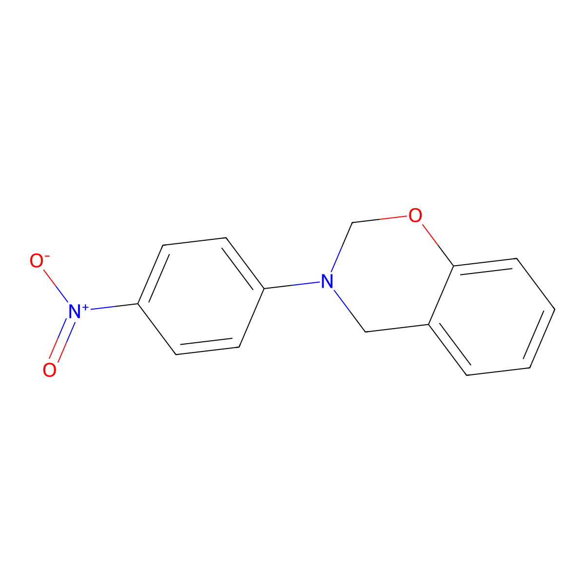 3-(4-Nitrophenyl)-3,4-dihydro-2H-1,3-benzoxazine molecular structure, CAS 117483-13-3