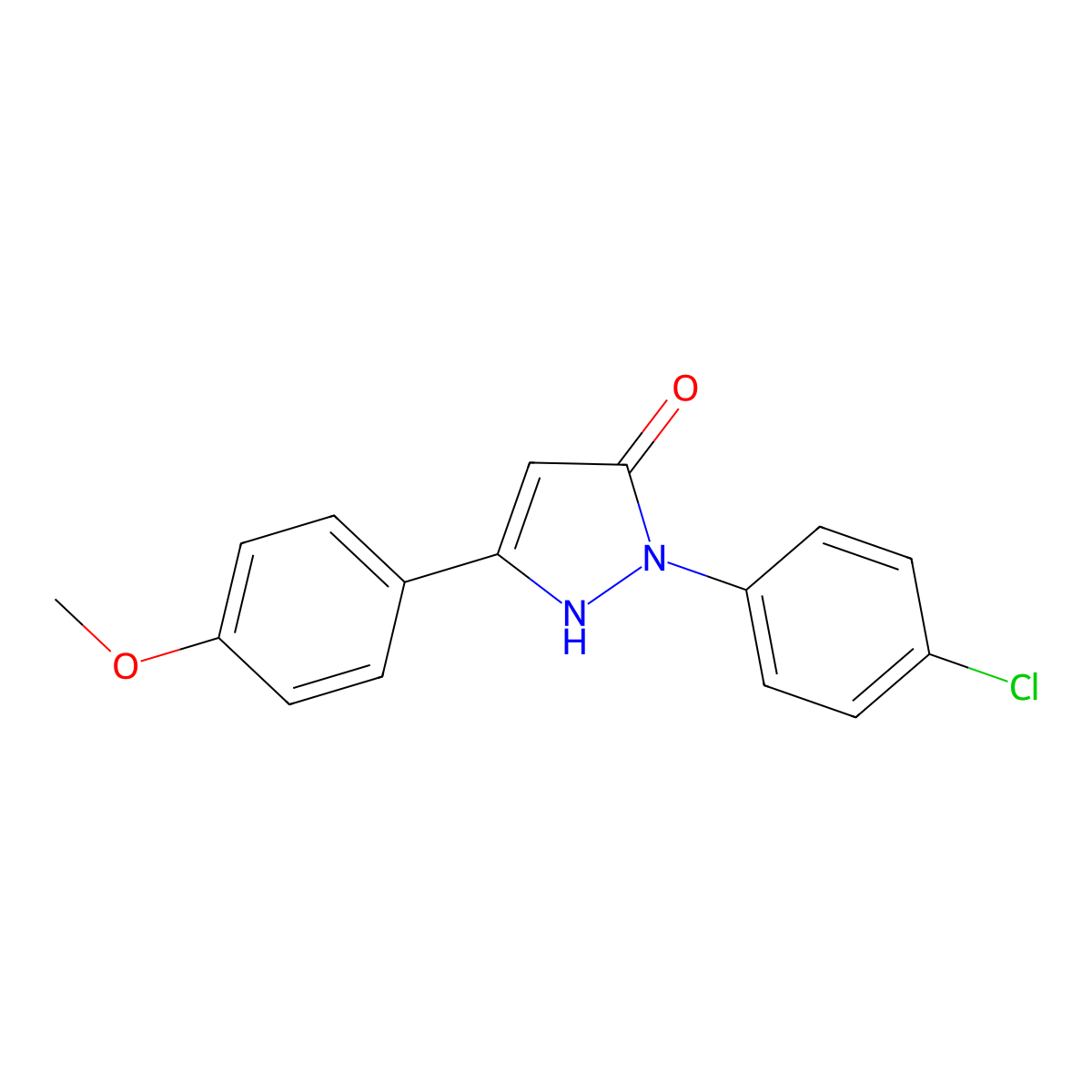 1-(4-chlorophenyl)-3-(4-methoxyphenyl)-1H-pyrazol-5-ol molecular structure, CAS 1174858-83-3