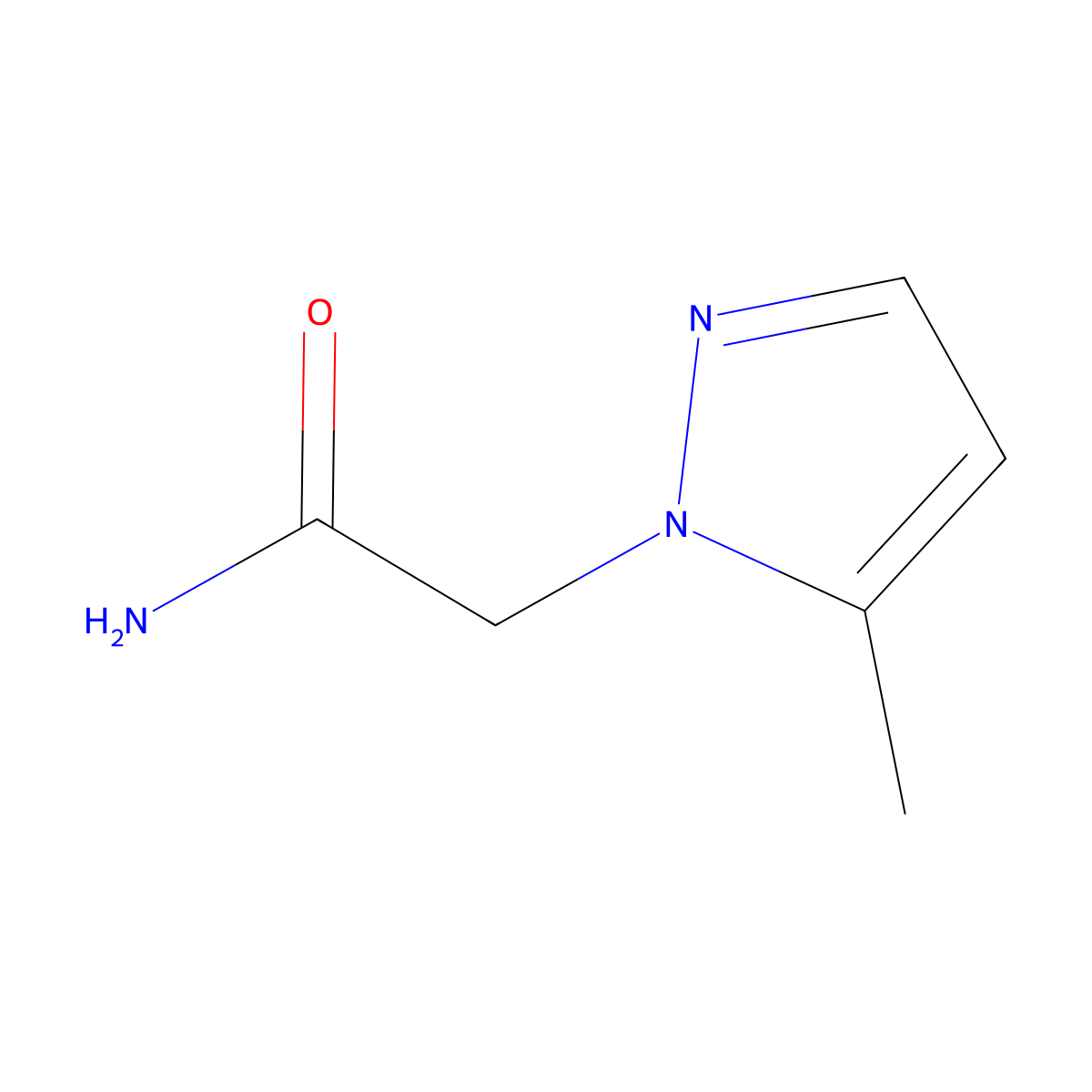2-(5-methyl-1H-pyrazol-1-yl)acetamide molecular structure, CAS 1174865-33-8