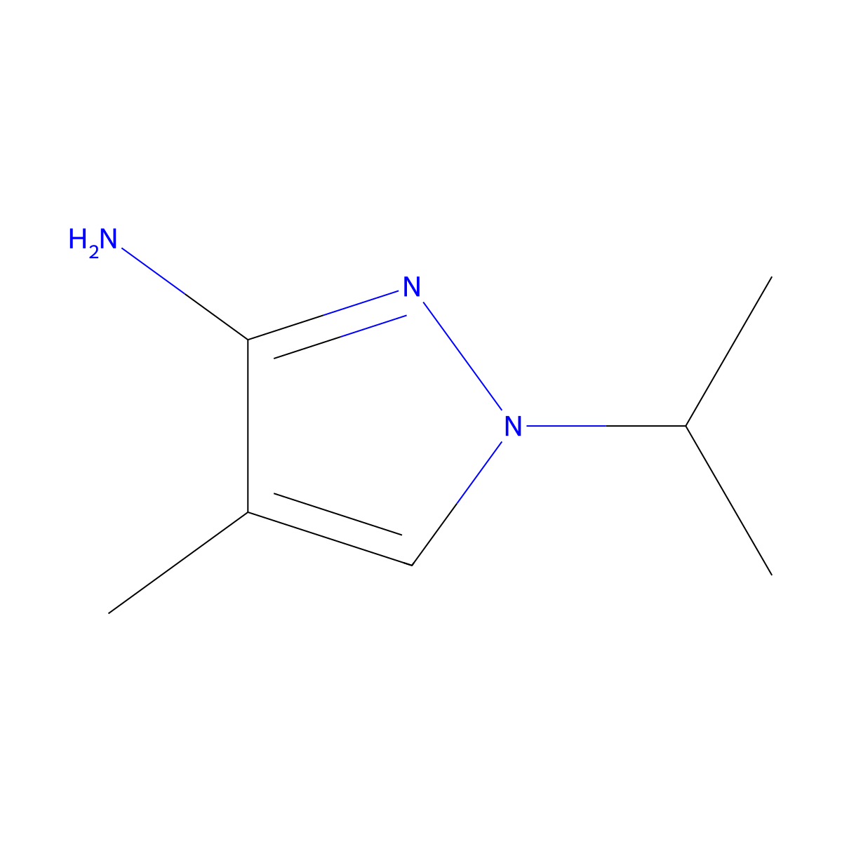 4-methyl-1-(propan-2-yl)-1H-pyrazol-3-amine molecular structure, CAS 1174866-04-6