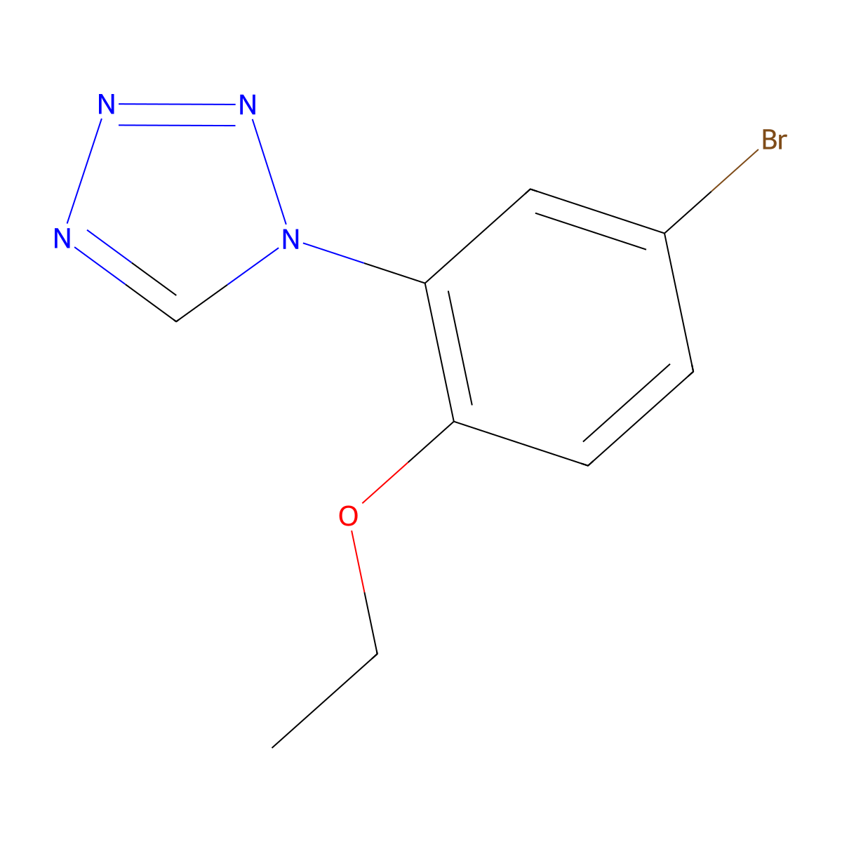 1-(5-bromo-2-ethoxyphenyl)-1H-tetrazole molecular structure, CAS 1174874-75-9