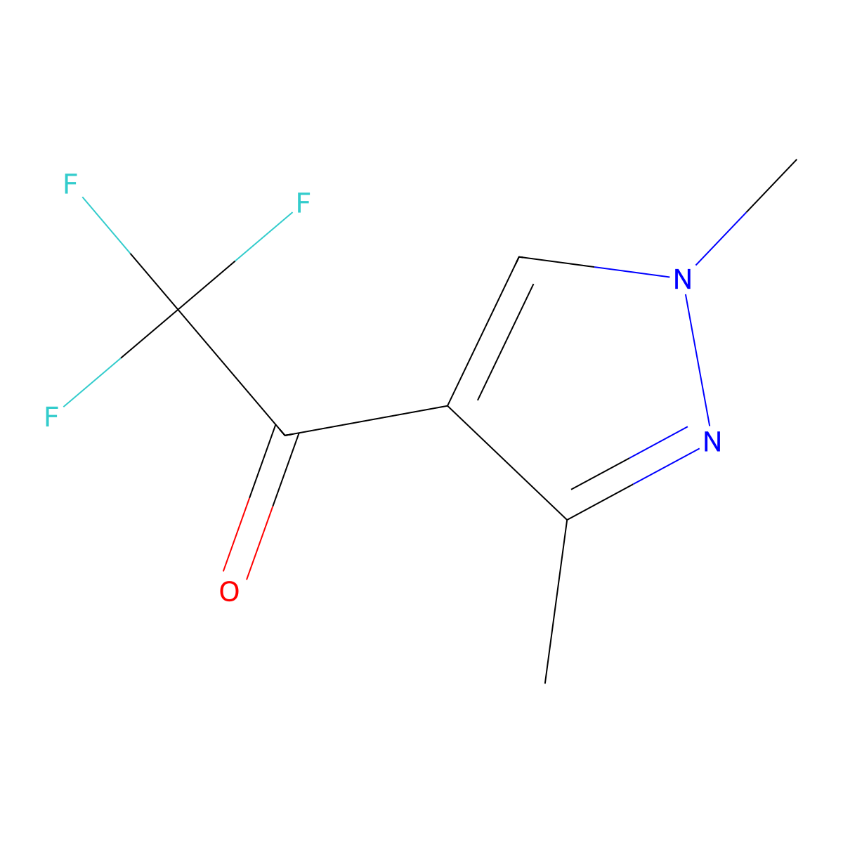 1-(1,3-dimethyl-1H-pyrazol-4-yl)-2,2,2-trifluoroethanone molecular structure, CAS 1174875-19-4