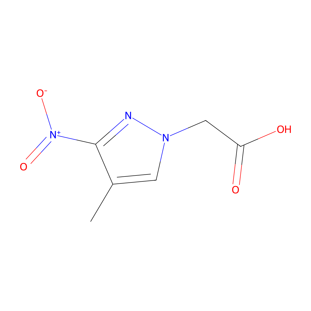 2-(4-methyl-3-nitro-1H-pyrazol-1-yl)acetic acid molecular structure, CAS 1174886-25-9