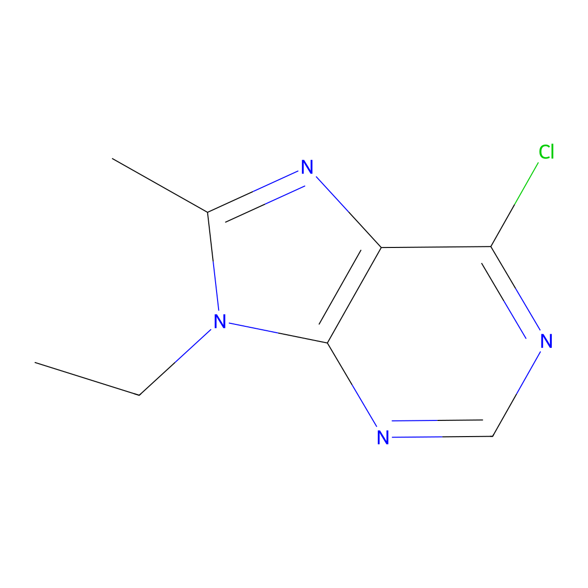 6-Chloro-9-ethyl-8-methyl-9h-purine molecular structure, CAS 1174887-49-0