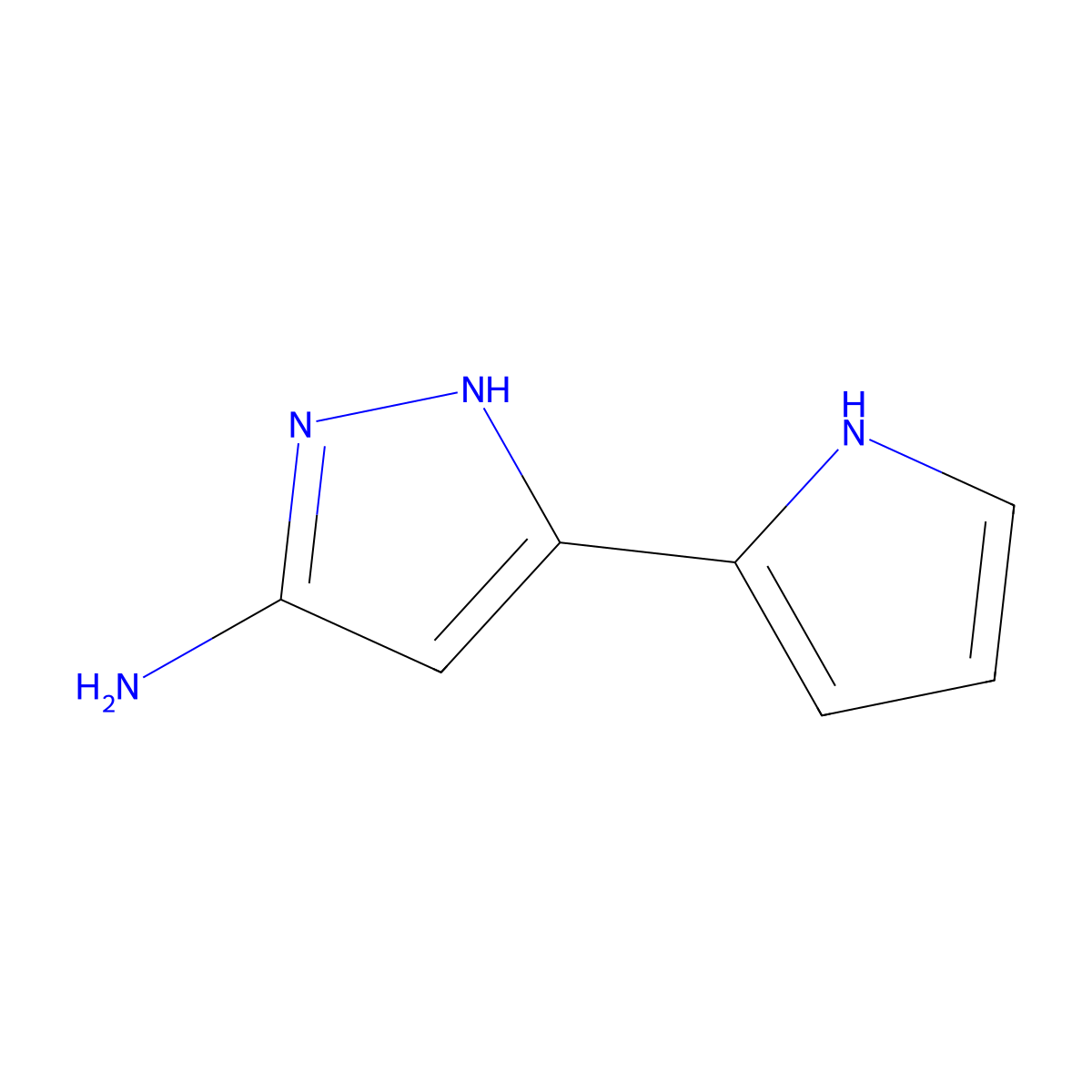 3-(1H-pyrrol-2-yl)-1H-pyrazol-5-amine molecular structure, CAS 1174894-35-9