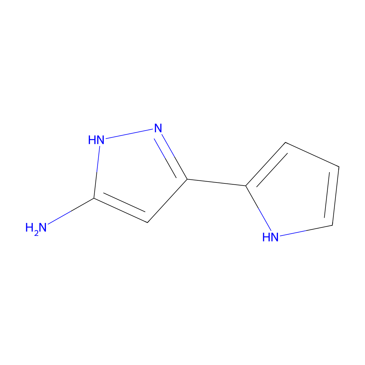 3-(1H-pyrrol-2-yl)-1H-pyrazol-5-amine molecular structure, CAS 1174894-35-9