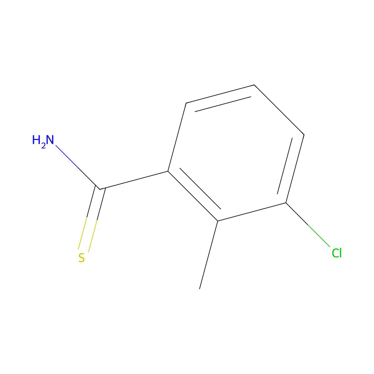3-Chloro-2-methylthiobenzamide molecular structure, CAS 1174906-85-4