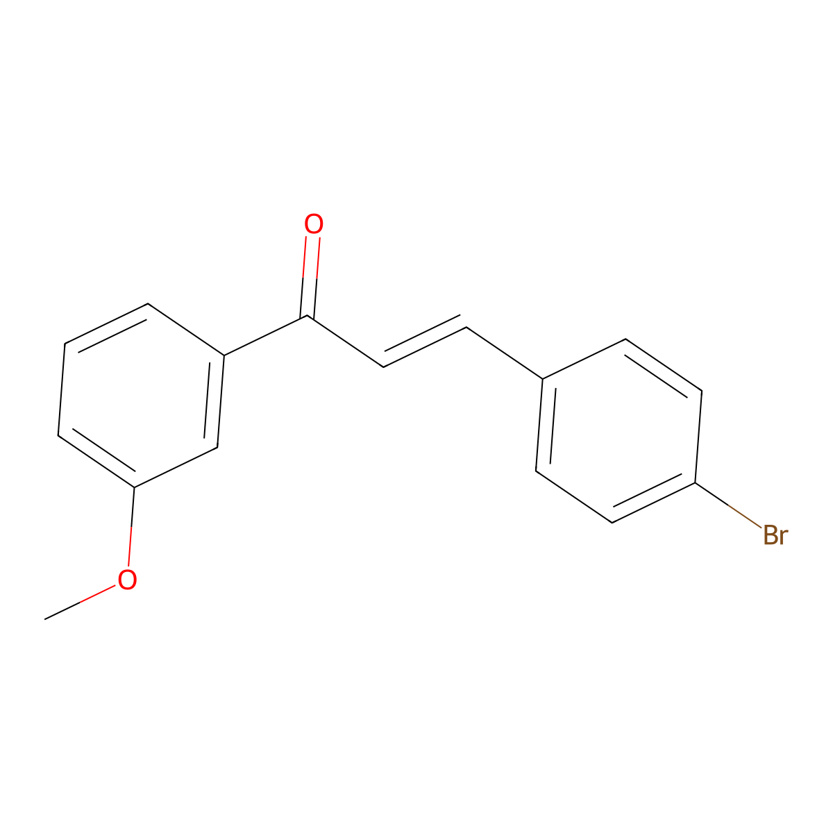 (E)-3-(4-bromophenyl)-1-(3-methoxyphenyl)prop-2-en-1-one molecular structure, CAS 1174907-87-9