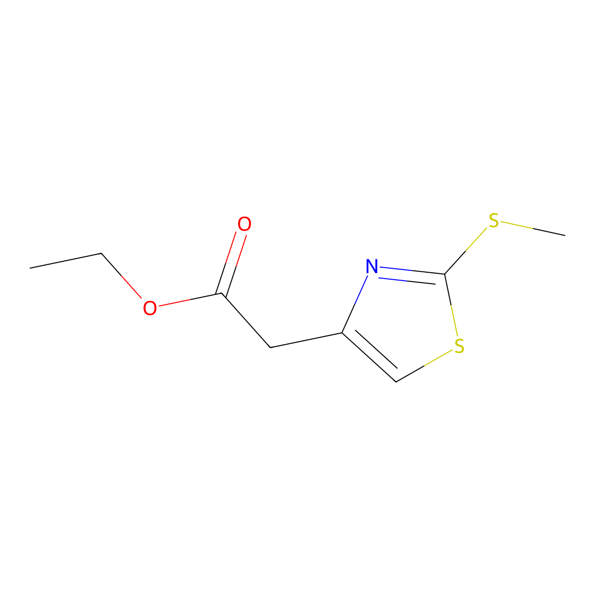 Ethyl 2-[2-(Methylthio)-4-thiazolyl]acetate molecular structure, CAS 117491-75-5