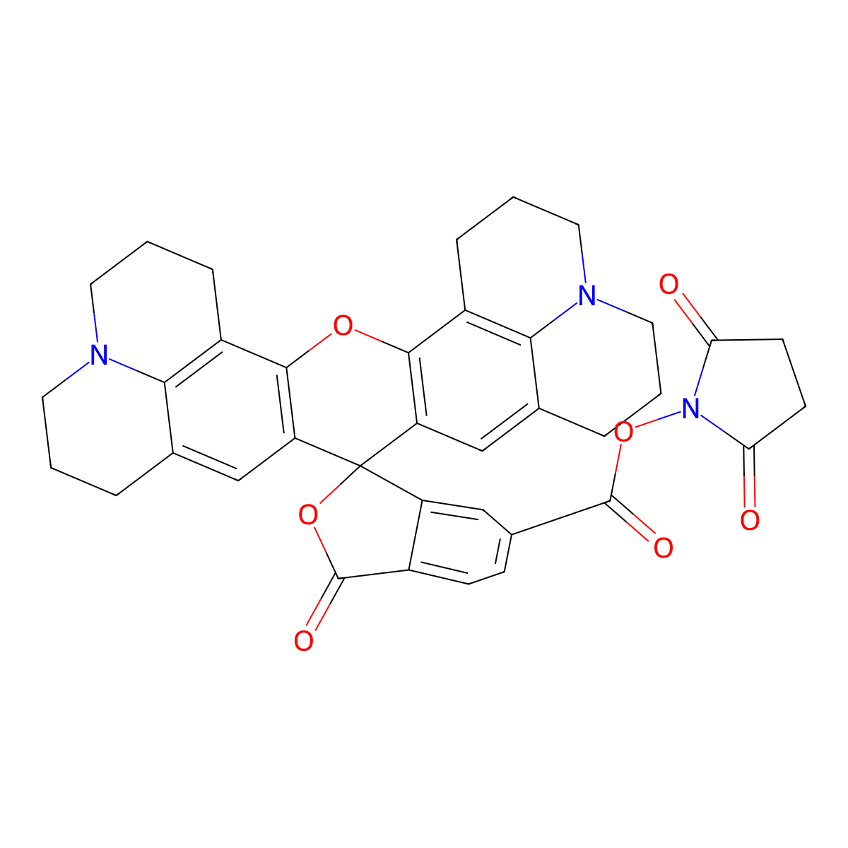 ROX NHS ester, 6-isomer molecular structure, CAS 117491-83-5