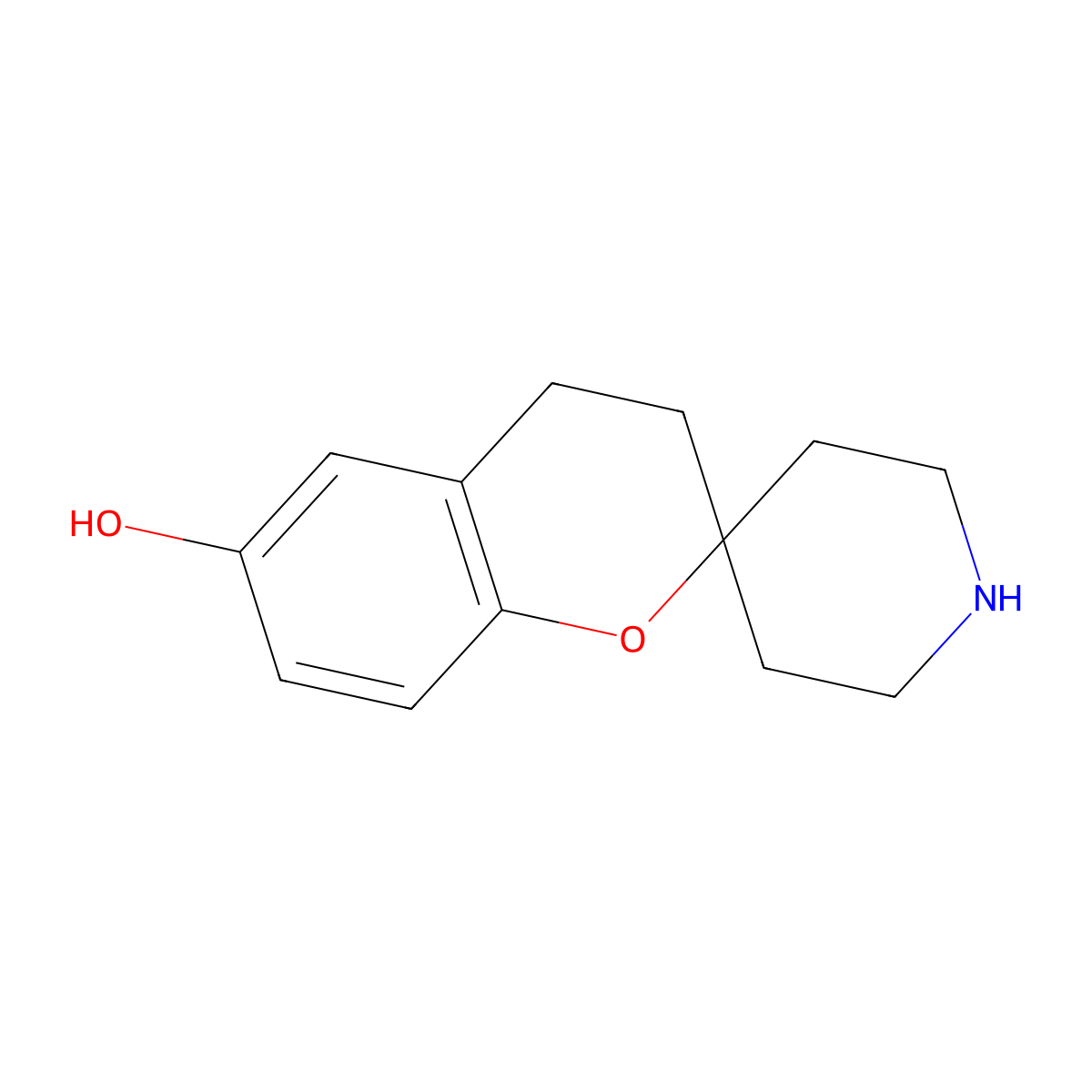 Spiro[chroman-2,4'-piperidin]-6-OL molecular structure, CAS 1174924-16-3