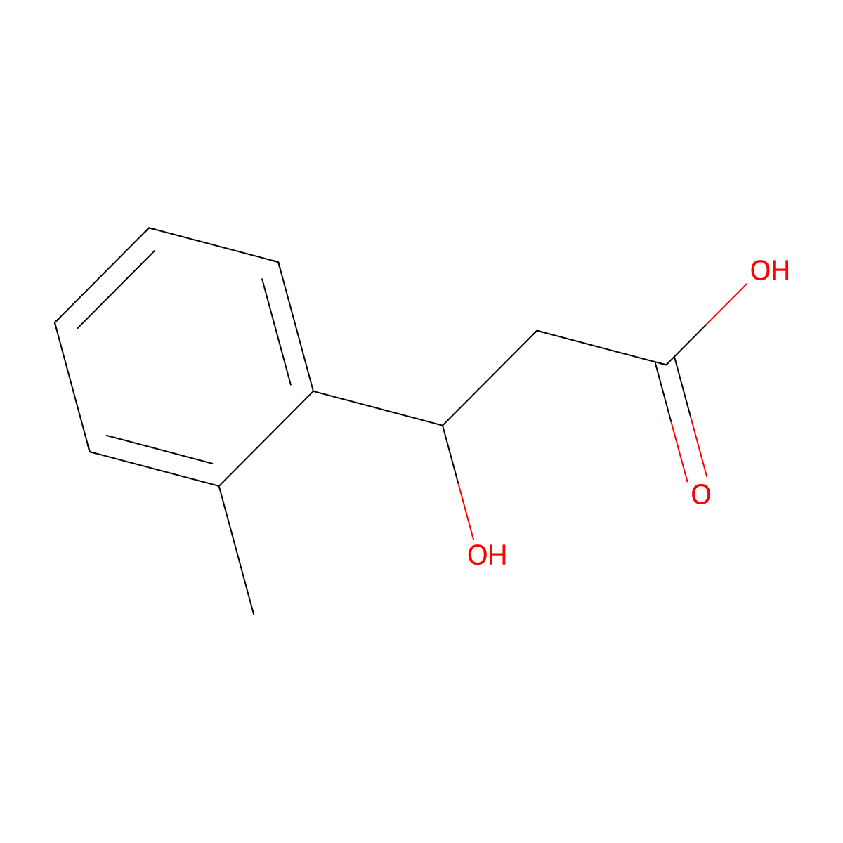 3-Hydroxy-3-(o-tolyl)propanoic acid molecular structure, CAS 1174926-67-0