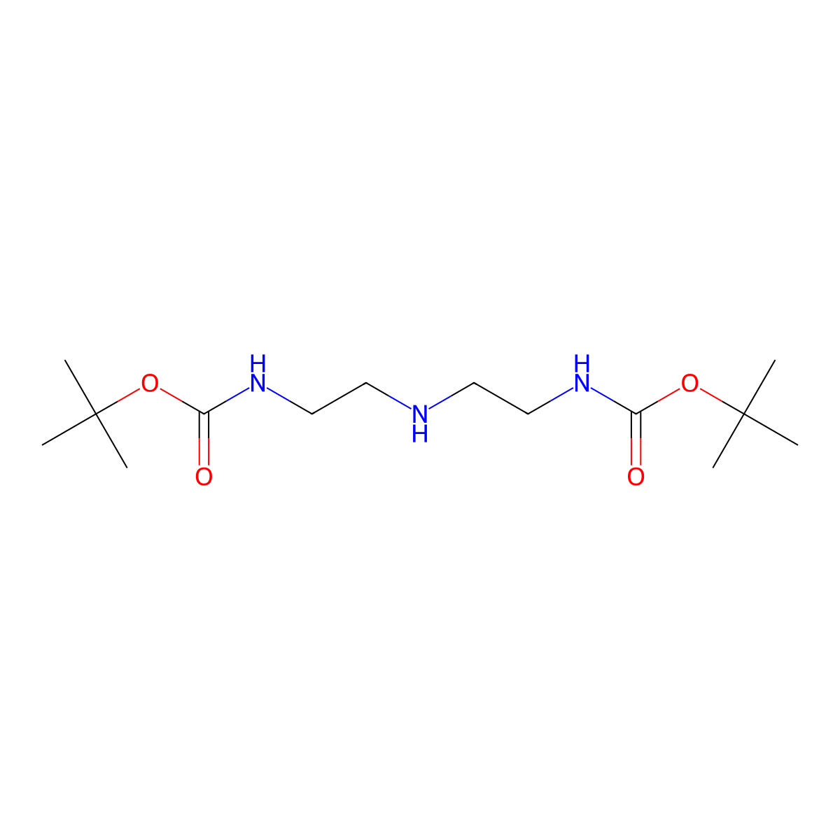 tert-butyl N-{2-[(2-{[(tert-butoxy)carbonyl]amino}ethyl)amino]ethyl}carbamate molecular structure, CAS 117499-16-8