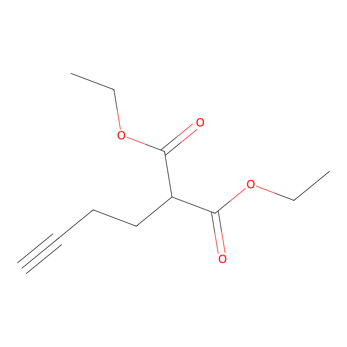 Diethyl 2-(but-3-yn-1-yl)malonate molecular structure, CAS 117500-15-9